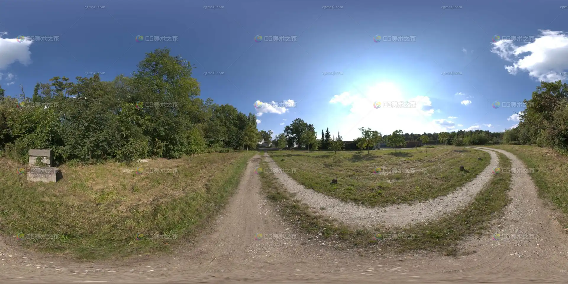 旷野岔路景观贴图