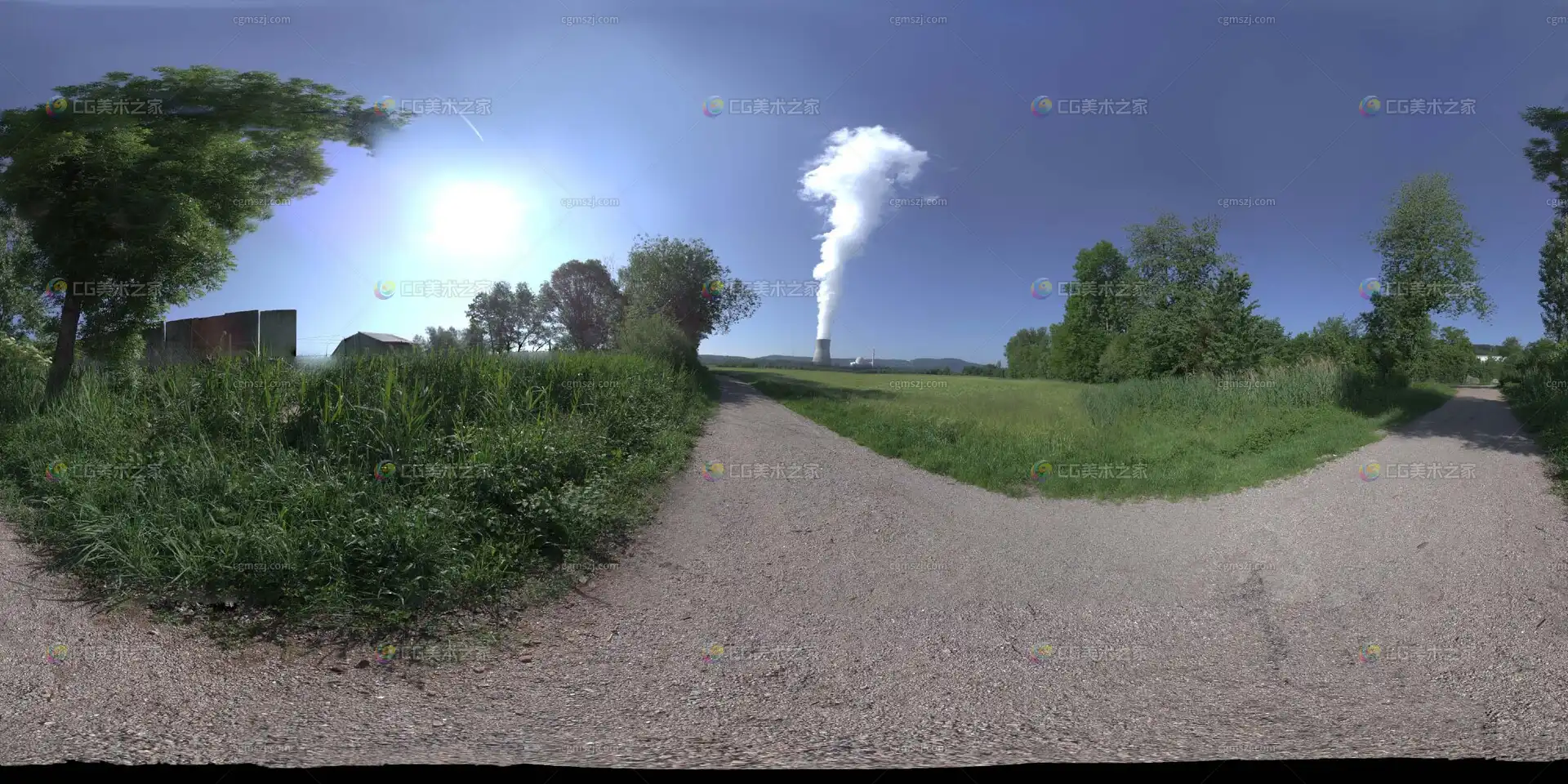 田野小径工厂远景贴图