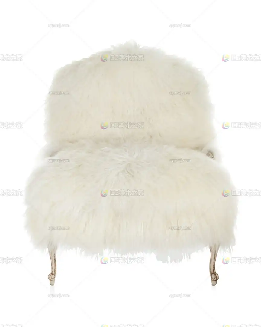 白色毛绒座椅贴图