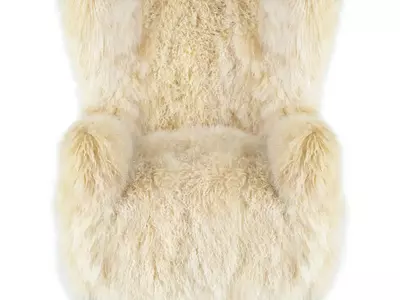 米黄色毛绒座椅贴图