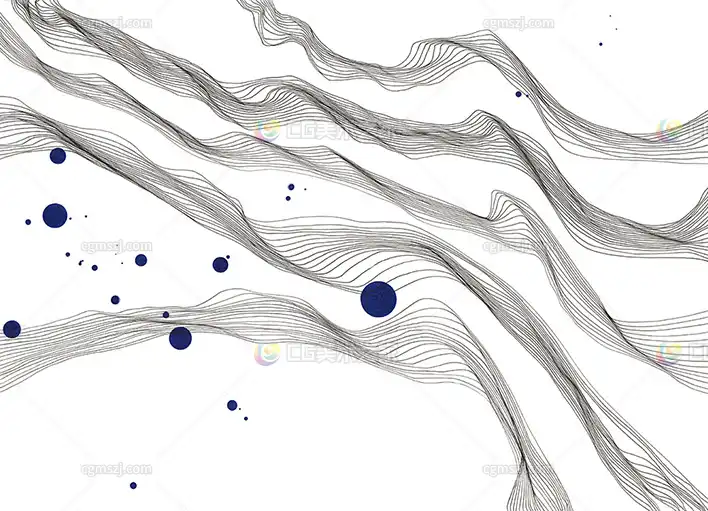 线条与蓝点肌理贴图