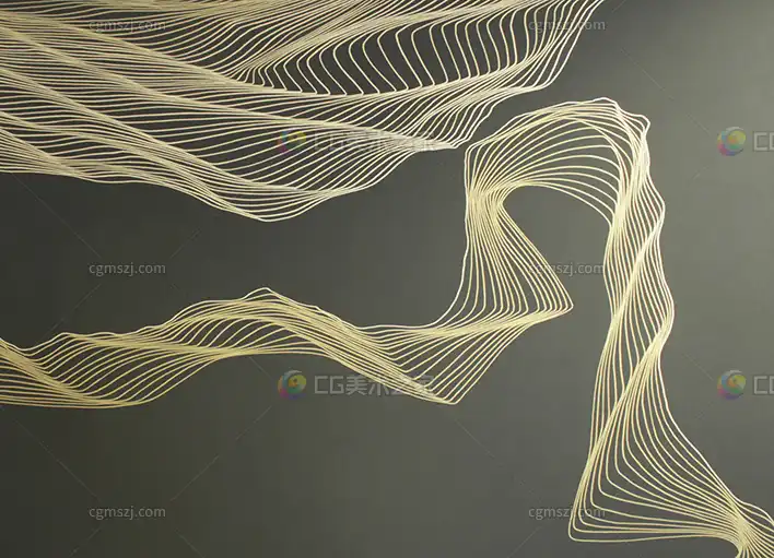 金色曲面肌理贴图