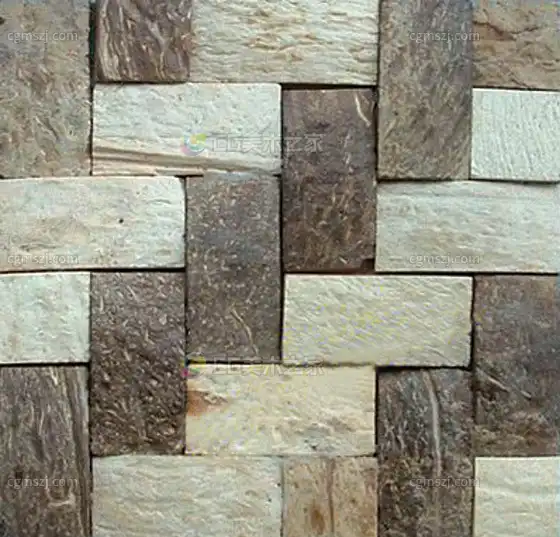 棕白木纹拼贴贴图