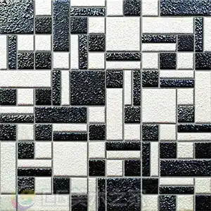 黑白方块拼贴纹理贴图