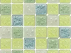 绿蓝灰色带气泡纹理马赛克贴图