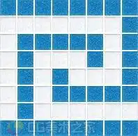 蓝白色几何方块马赛克贴图
