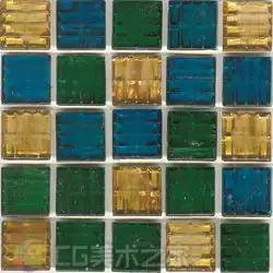 黄绿蓝三色马赛克贴图