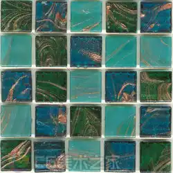 蓝绿色带棕纹马赛克贴图