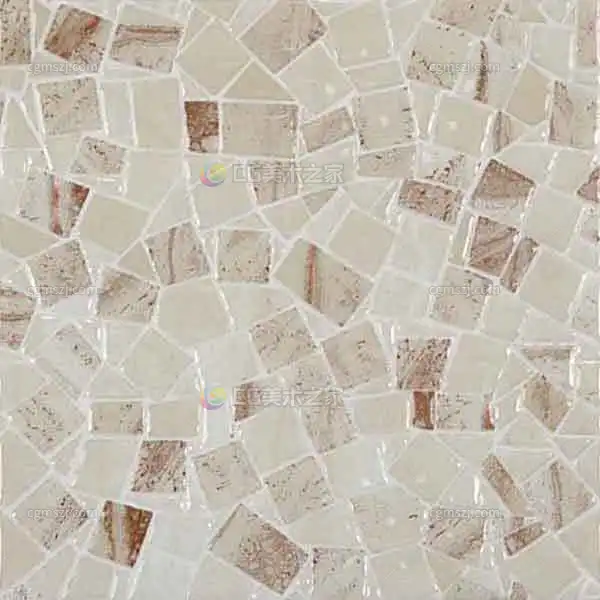 米白棕不规则碎纹马赛克贴图