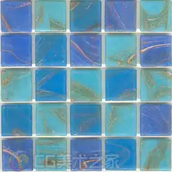 蓝绿色系带纹马赛克贴图