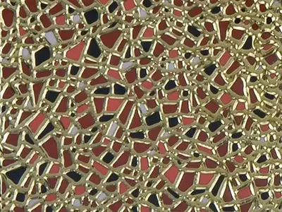 红金色不规则碎片马赛克贴图