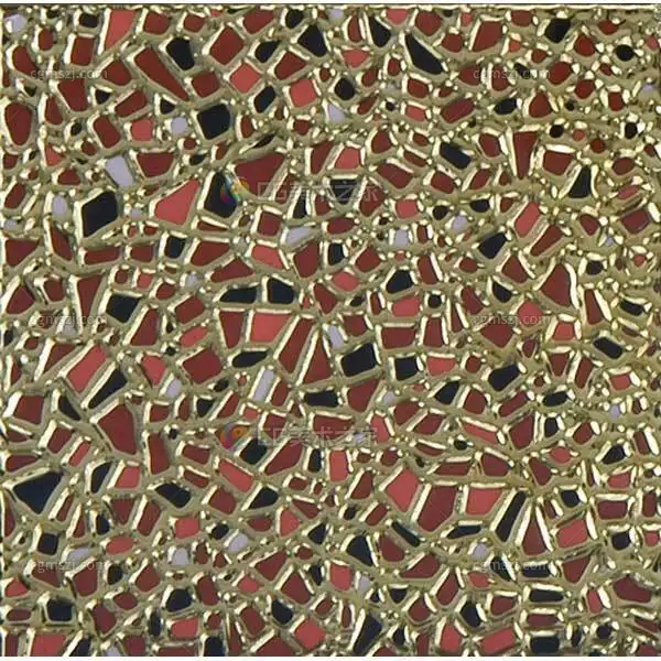 红金色不规则碎片马赛克贴图