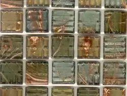 黄绿色系带纹马赛克贴图