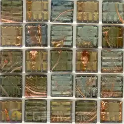 黄绿色系带纹马赛克贴图