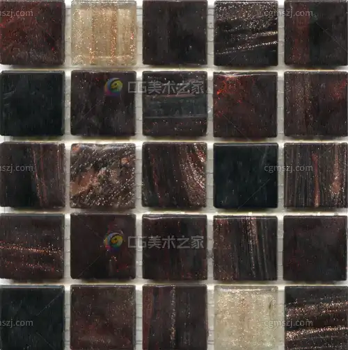 棕黑色系戴帽子马赛克贴图