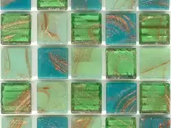 绿蓝色系带纹马赛克贴图