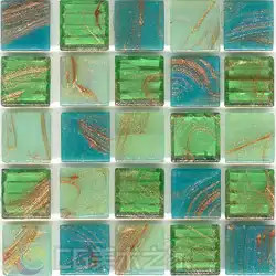 绿蓝色系带纹马赛克贴图
