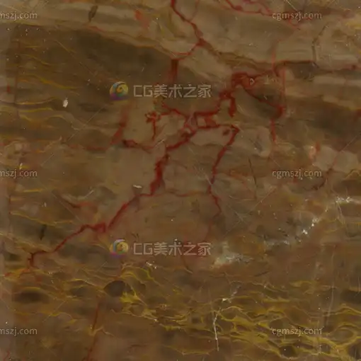 棕底红黄纹石材贴图