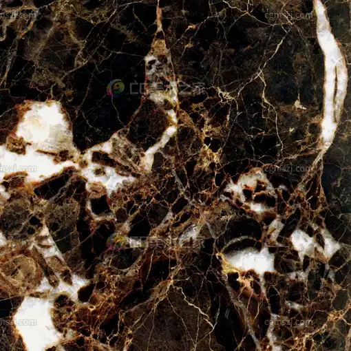 深棕底金白纹大理石贴图