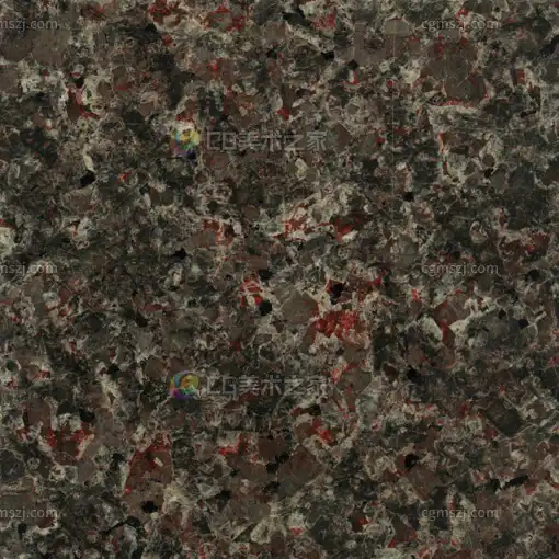 深灰底红白斑点石材贴图