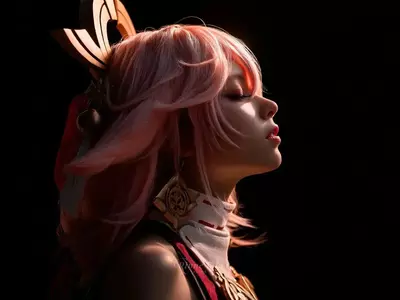 暗夜绯光下的八重神子 (1)