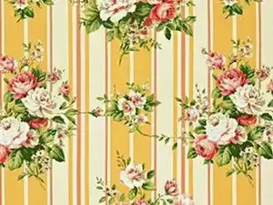 美式乡村风格的花卉条纹布衣贴图