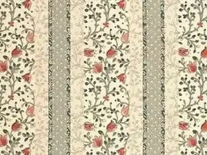 复古风花卉条纹布艺贴图