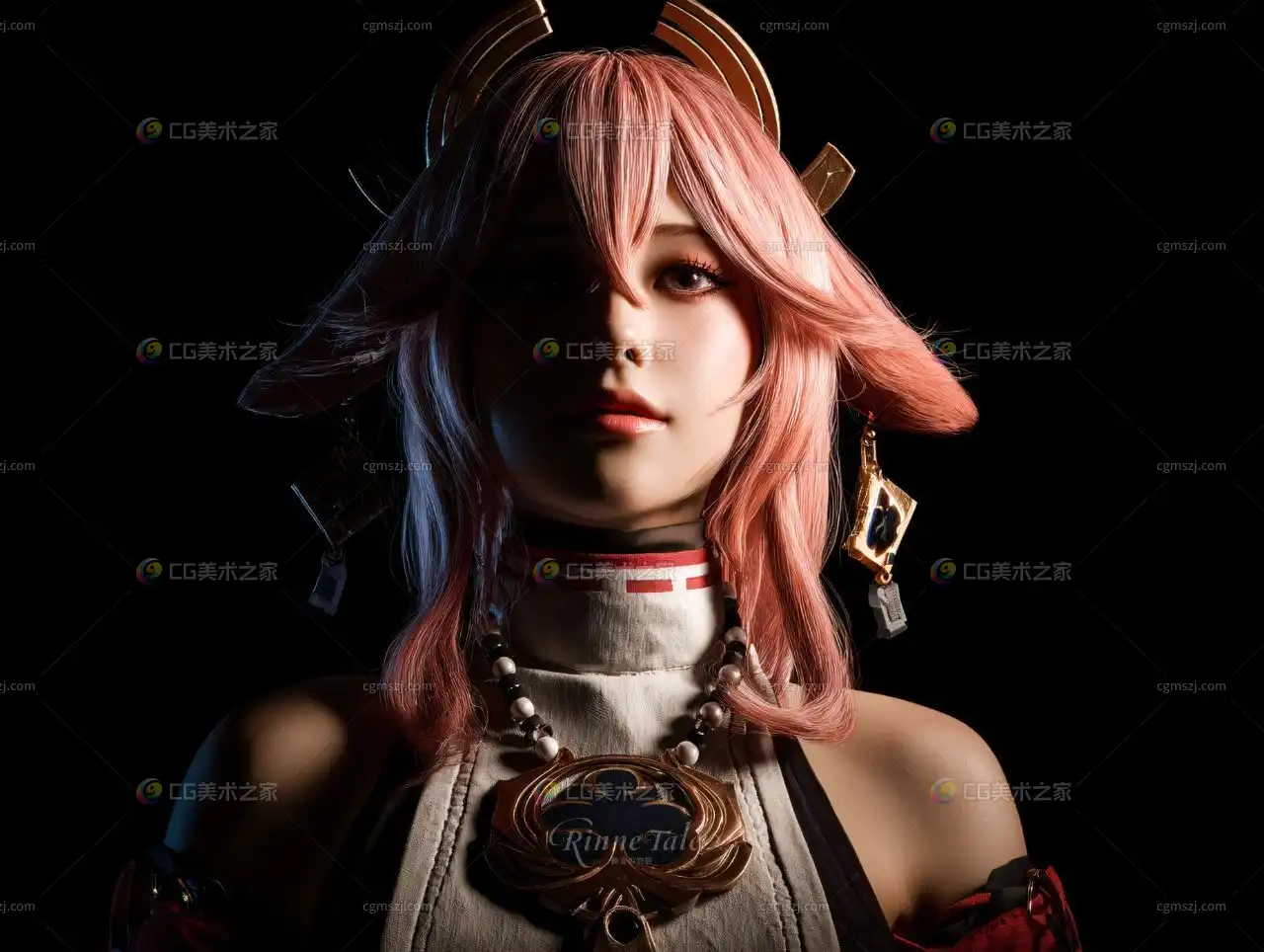 暗夜绯光下的八重神子 (2)